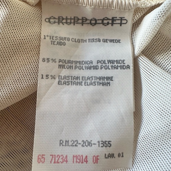 STATE OF CLAUDE MONTANA Ivory Beaded And Mesh Bodysuit - Picture 11 of 12